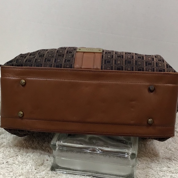 Vtg L.A.M.B. Large fabric/leather tote bag - Picture 8 of 12